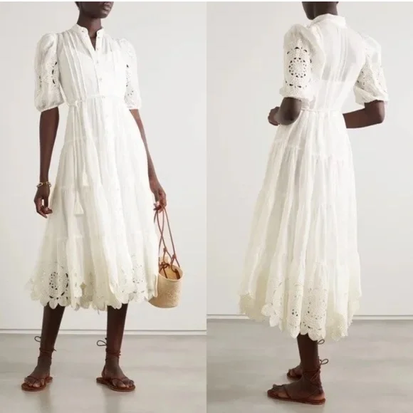 Zimmermann Teddy Scallop MIDI dress sz 1 - Picture 3 of 17